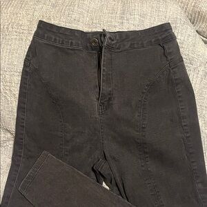 Women's Black High-Rise Faja Stretch Jeans